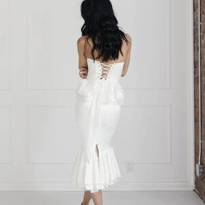 I Medici Strapless Corset Top And Skirt with Ruffle Detail